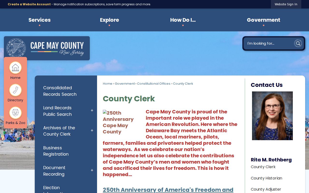 Cape May County Clerk records office information