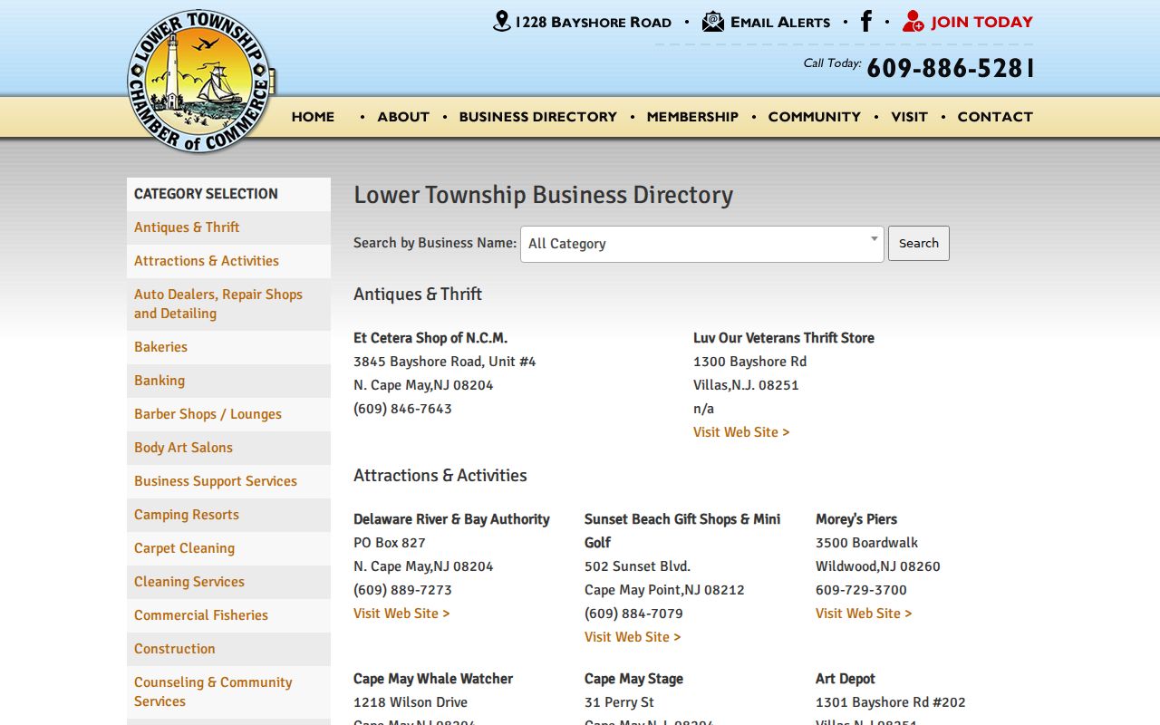 Lower Township neighbors public Chamber directory