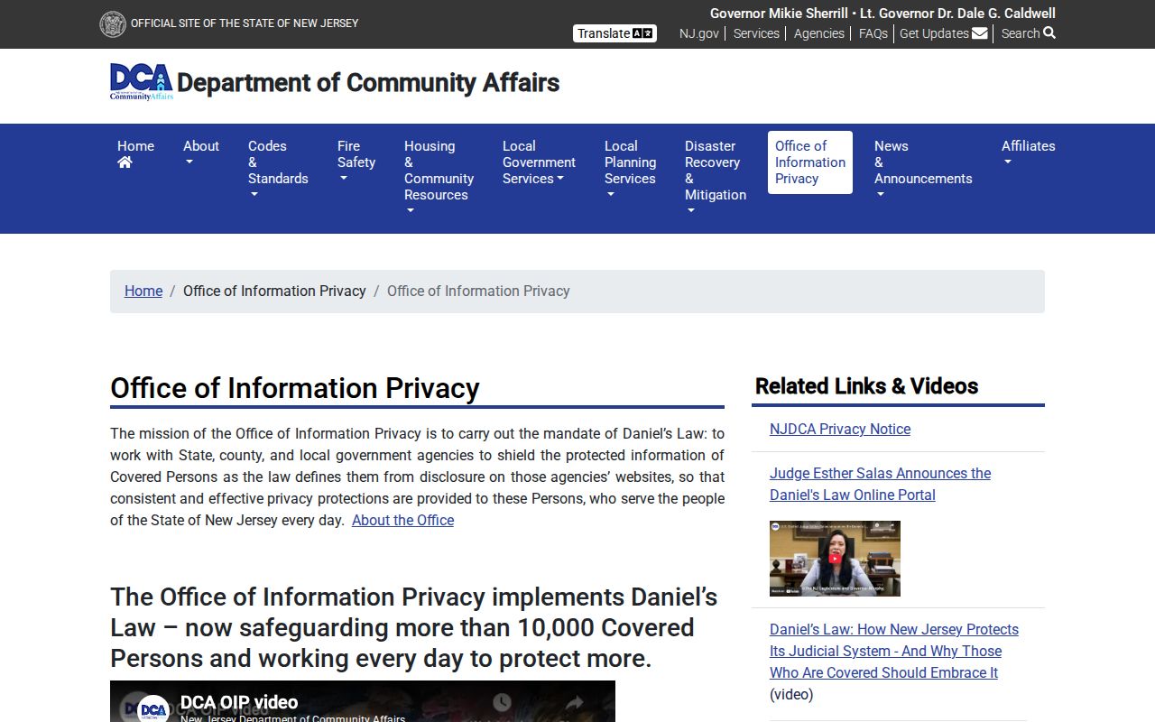 Lower Township neighbors Daniel's Law privacy information